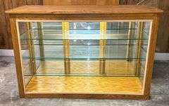 Handmade Oak Display Cabinet with Glass Fronts