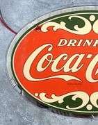 Coca-Cola "Drink Coca-Cola" Oval Mirror Haning Sign