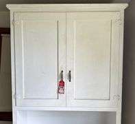 Early White Painted Kitchen Cupboard