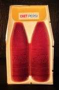 Diet Pepsi "One-Way Bottles" 6-Pack Lighted Sign