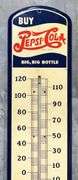 Pepsi-Cola "Big, Big Bottle" Metal Thermometer