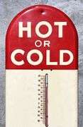 Dr. Pepper "Hot or Cold" Tombstone Style Metal Thermometer