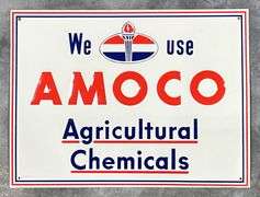 Amoco Agricultural Chemicals Metal Sign