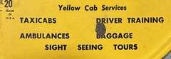 Yellow Cab Taxi Cab Service Metal Thermometer