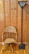 Oak Chair & Floor Lamp