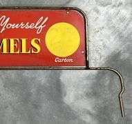 Camels Cigarettes "Serve Yourself" Metal Rack Sign