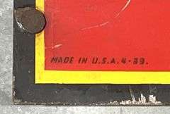 1939 Red Rock Cola Metal Sign