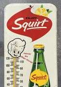 1963 Squirt Soda Metal Thermometer