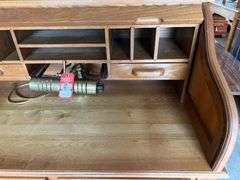 Solid Oak S-Curve Roll Top Desk