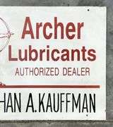 Archer Lubricants Metal Dealer Sign
