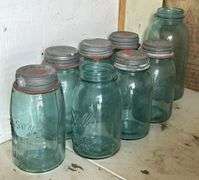 Early Woven Basket & Glass Jars