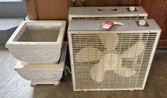 Concrete Planters & Box Fans