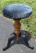 Early Stool with Cast Iron Legs