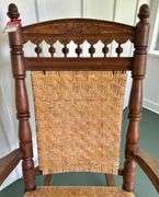 Vintage Oak Woven Bottom Rocker