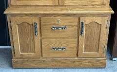 Solid Oak Gun Cabinet