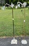Early Cast Iron Ornate Floor Mounting Reading Lamp