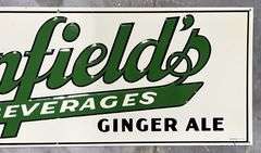 1952 Canfield's Beverages Ginger Ale Metal Sign
