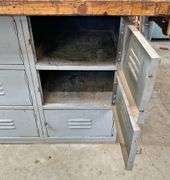 Butcher Block Style Workbench with Storage & Wilton Wood Vises