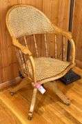 Oak Chair & Floor Lamp