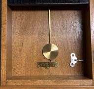 Solid Oak Wall Mounted Regulator Clock Handmade By Oscar F. Jones