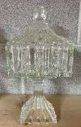 Ornate Glass Composts with Lids