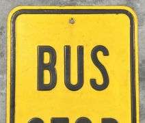 Bus Stop Metal Road Sign
