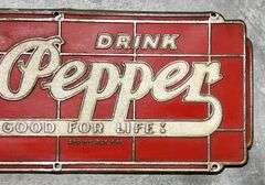Dr. Pepper Aluminum Badge Sign