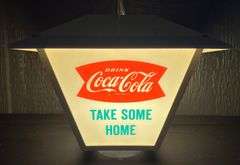 Coca-Cola "Big King Size" Lighted Rotating Lantern Display