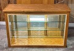 Handmade Oak Display Cabinet with Glass Fronts