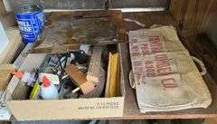 Leather Work Apron, Abrasives & Shop Items