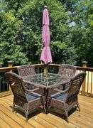 Outdoor Patio Table & Chairs with Umbrella