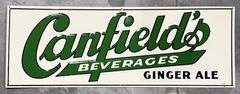 1952 Canfield's Beverages Ginger Ale Metal Sign
