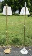 Early Cast Iron Ornate Floor Mounting Reading Lamp