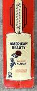 American Beauty Flower Metal Thermometer