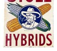 Stull Hybrids Seed Corn Metal Dealer Sign