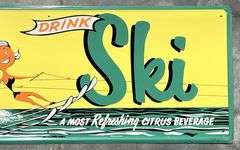 Ski Cola Metal Sign