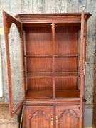 Cherry Lighted China Cupboard