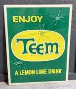 Teem Lemon-Lime Drink Metal Sign