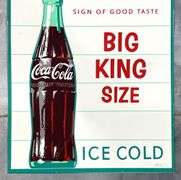 1960 Coca-Cola "Big King Size" Metal Sign