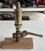 Vintage Brass Single Chime Whistle & Lunkenheimer Glass Oiler