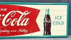 1962 Coca-Cola "Enjoy That Refreshing New Feeling" Metal Sign
