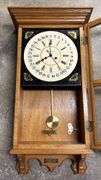 Solid Oak Wall Mounted Regulator Clock Handmade By Oscar F. Jones