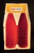 Diet Pepsi "One-Way Bottles" 6-Pack Lighted Sign