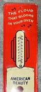 American Beauty Flower Metal Thermometer