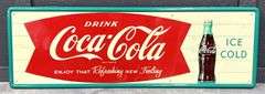 1962 Coca-Cola "Enjoy That Refreshing New Feeling" Metal Sign