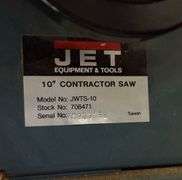 Jet 10" Contractor Saw with Mobile Base