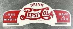 Pepsi-Cola Metal License Plate Topper
