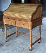 Solid Oak S-Curve Roll Top Desk