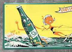 Ski Cola Metal Sign