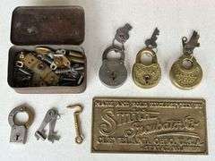 Vintage Brass Locks & Tag Collection